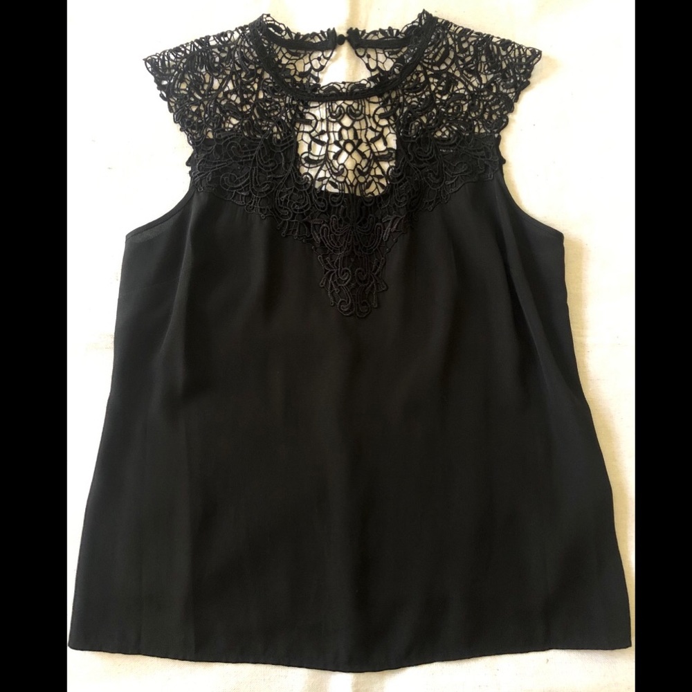 Guess black lace top